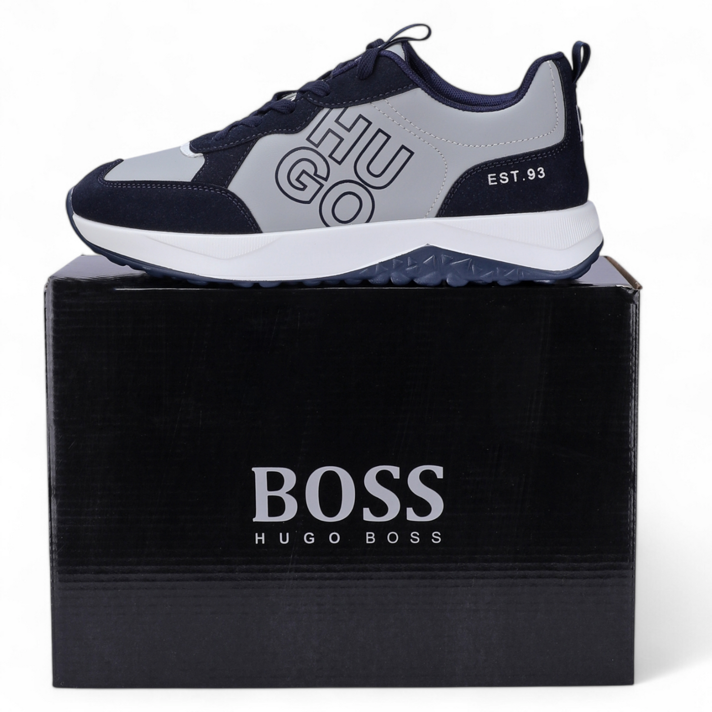 Hugo men's sneakers kane_runn_lgny HG - in grey×navy