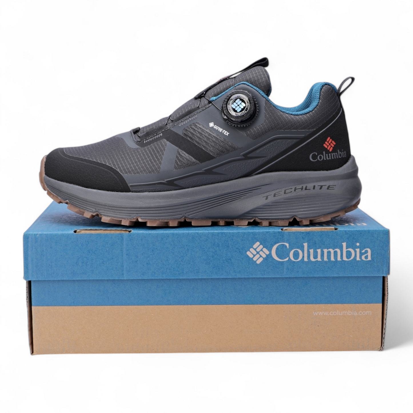Columbia Leather Outdoor Sneakers BK - in gray×sky