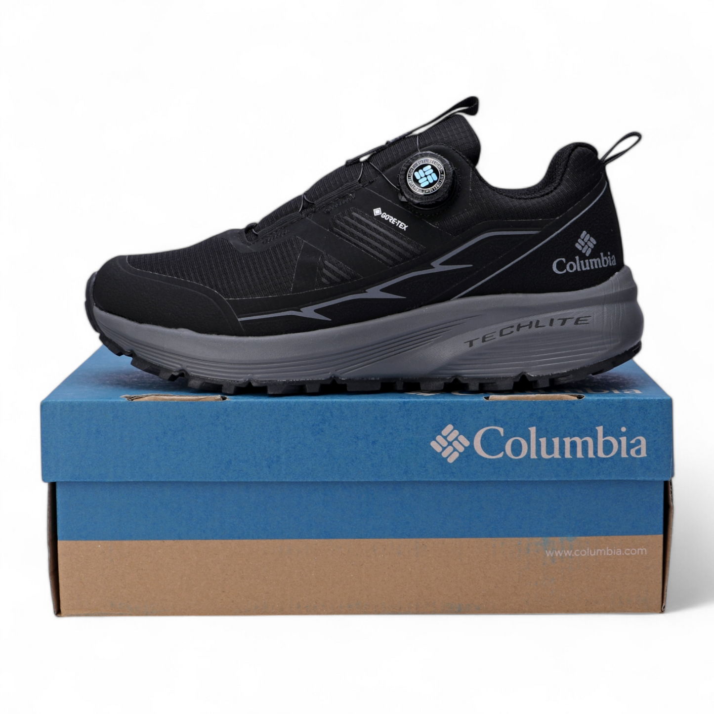 Columbia Leather Outdoor Sneakers BK - in black×gray