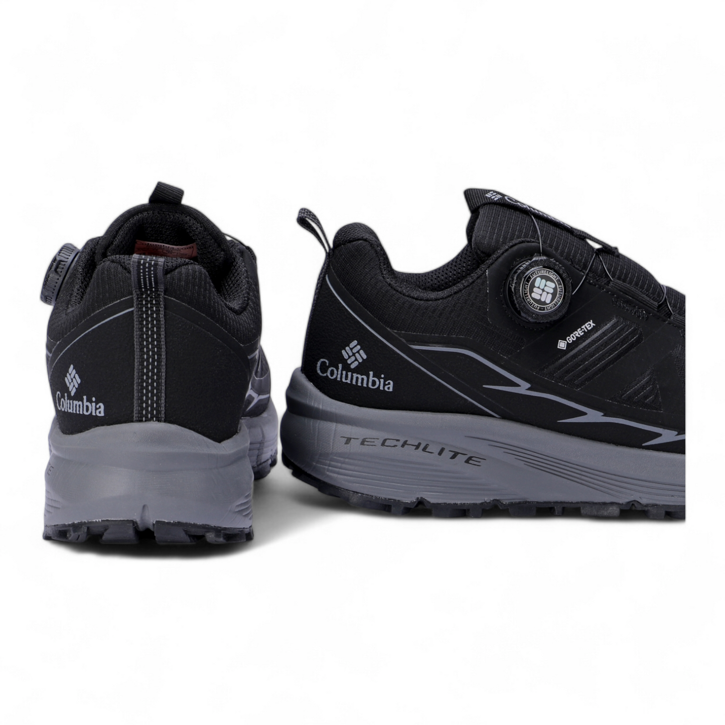 Columbia Leather Outdoor Sneakers BK - in black×gray