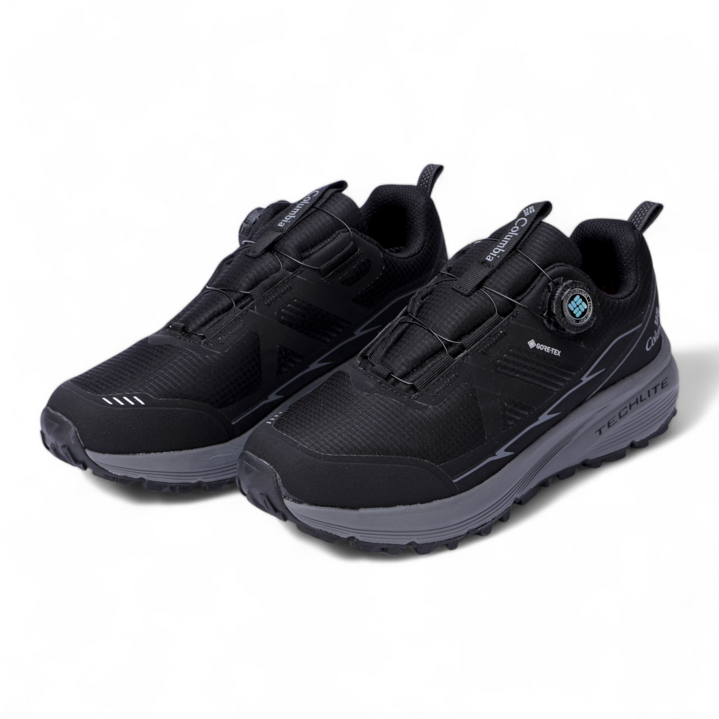 Columbia Leather Outdoor Sneakers BK - in black×gray