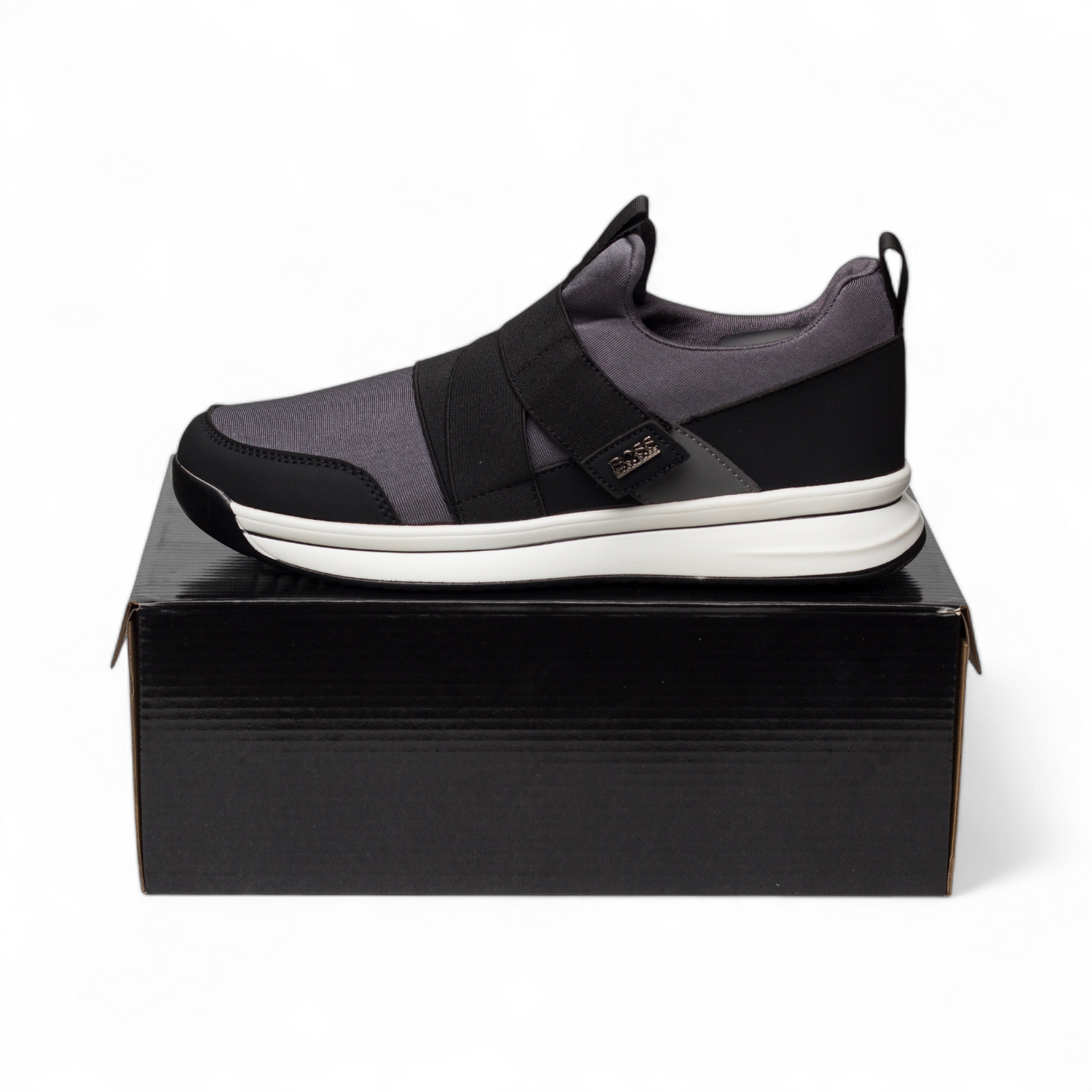 Boss men's casual sneakers BO - in black×grey