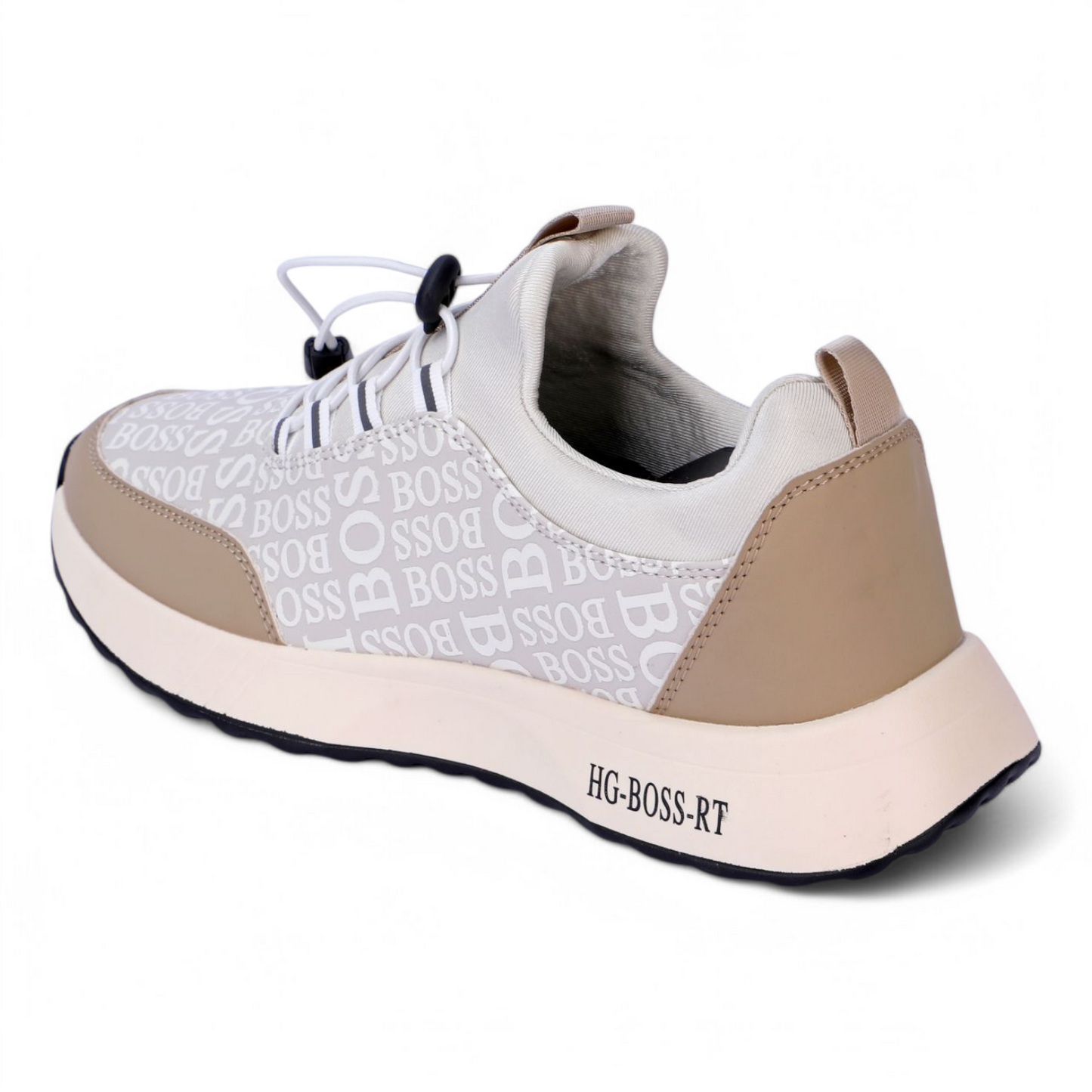 Boss men's casual sneakers KL - in white×beige