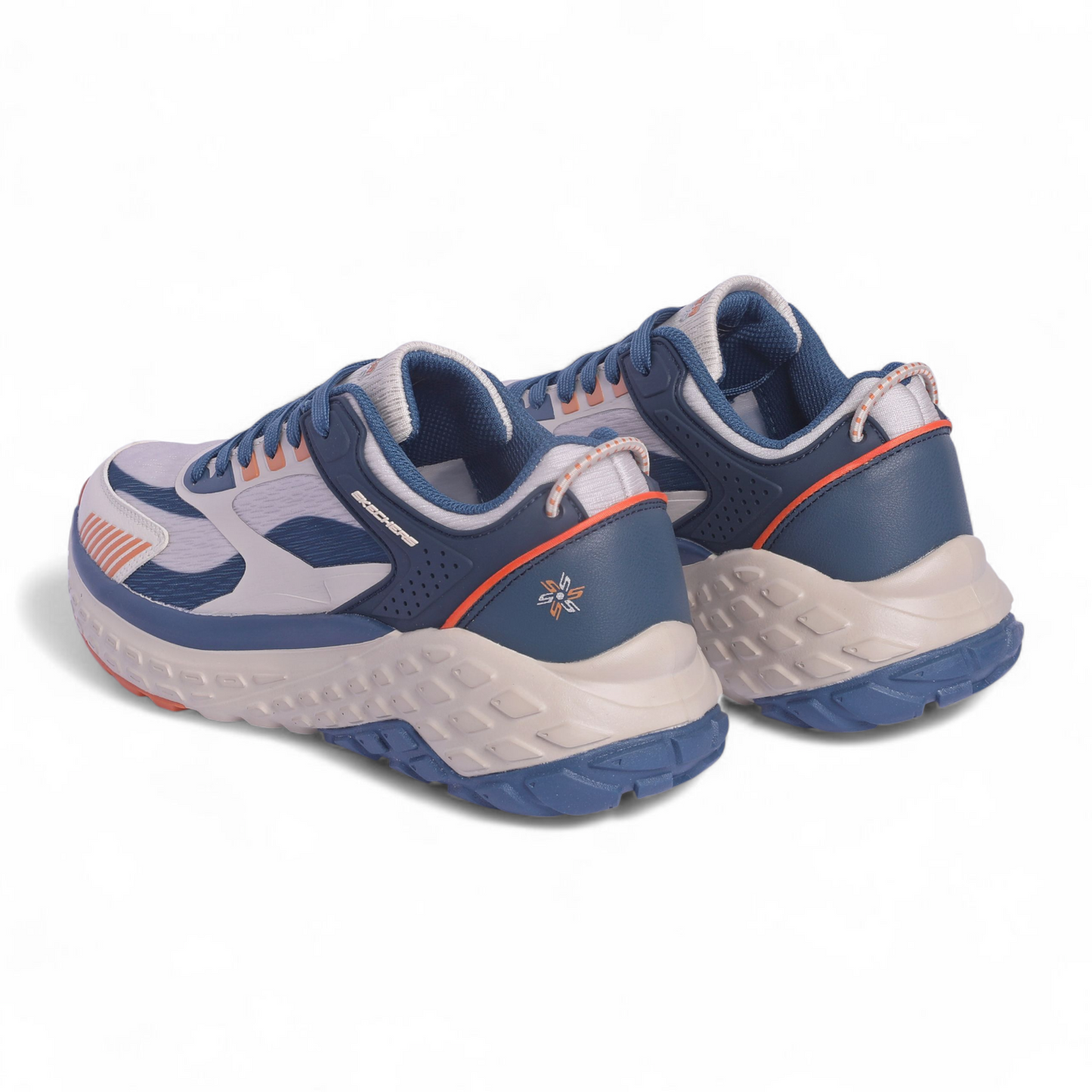 Skechers Mens Monster EVO Natural Multi color Casual Lace Up Shoe VO - in Beige×blue