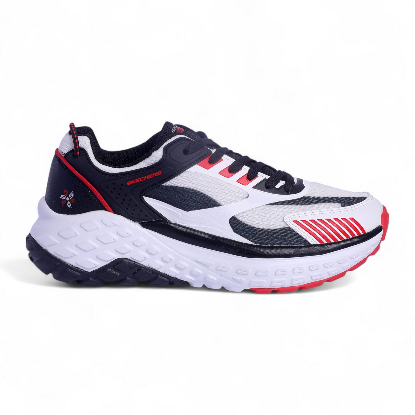 Skechers Mens Monster EVO Natural Multi color Casual Lace Up Shoe VO - in White