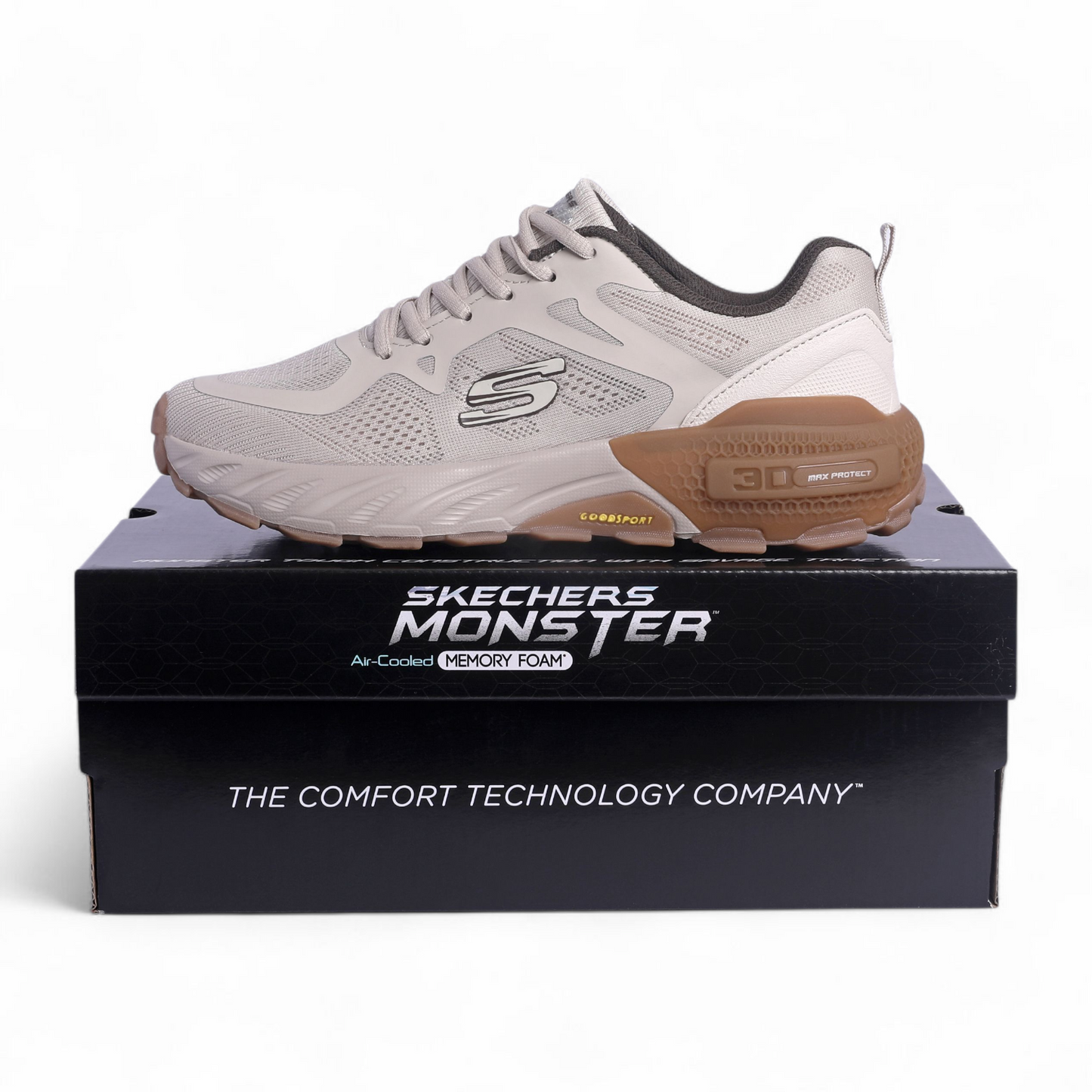 Skechers Max Protect Goodyear Sole 3D - in Beige
