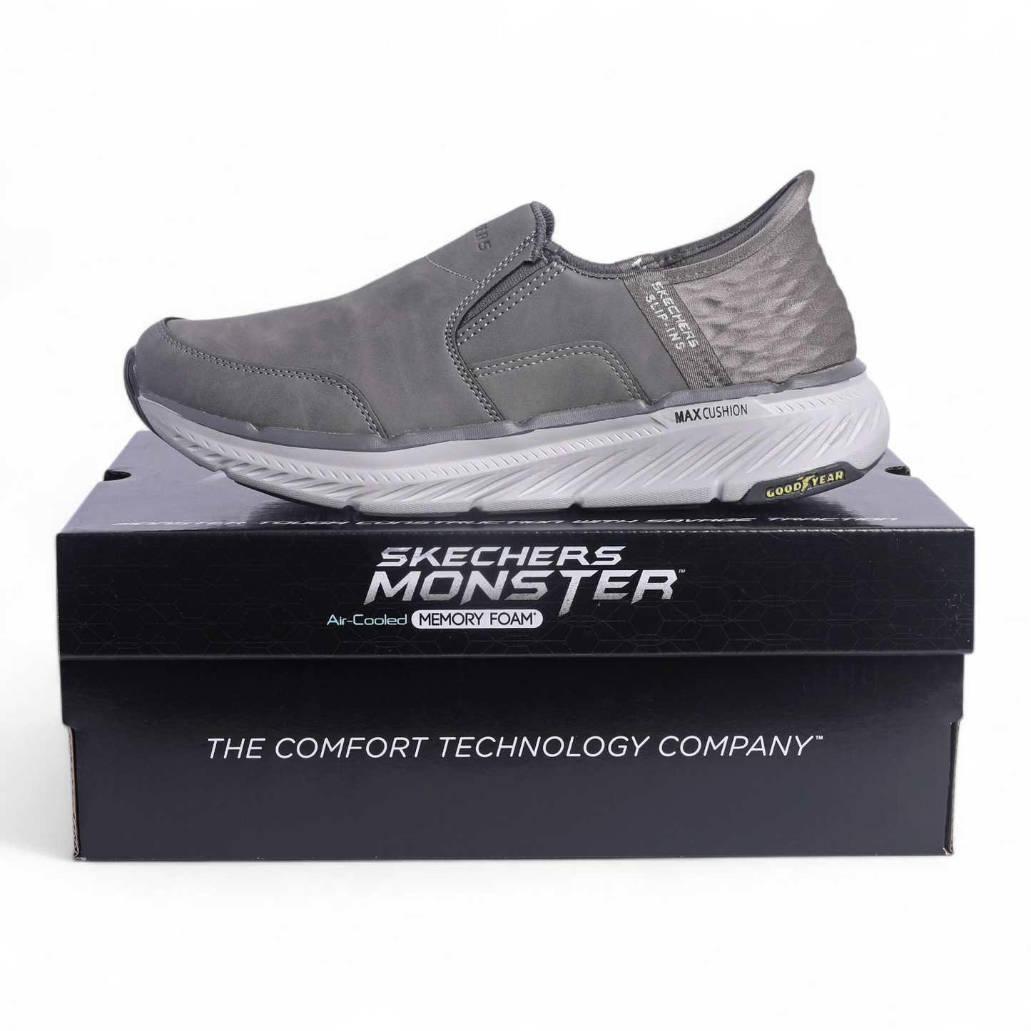 Skechers Max Cushioning Slip-Ins with Goodyear Sole GA - in Gray