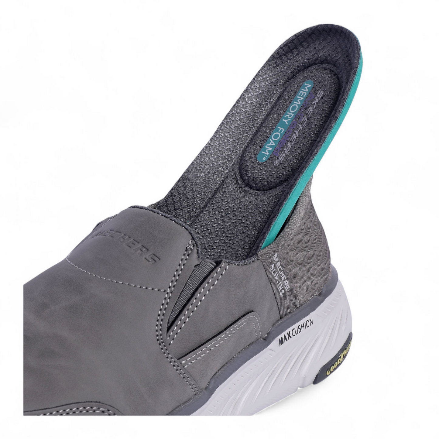 Skechers Max Cushioning Slip-Ins with Goodyear Sole GA - in Gray