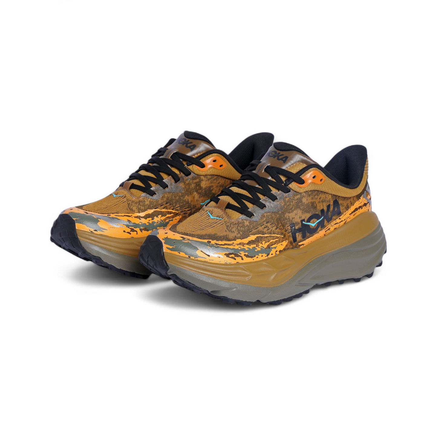 HOKA Stinson 7 – Maximum Cushioning Trail Running Shoes HS - in Olive×orange