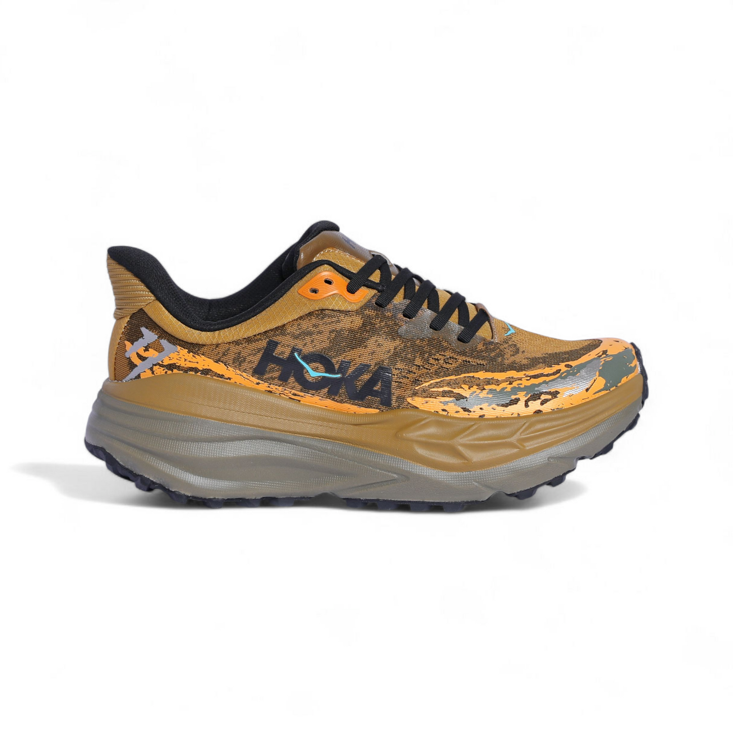 HOKA Stinson 7 – Maximum Cushioning Trail Running Shoes HS - in Olive×orange