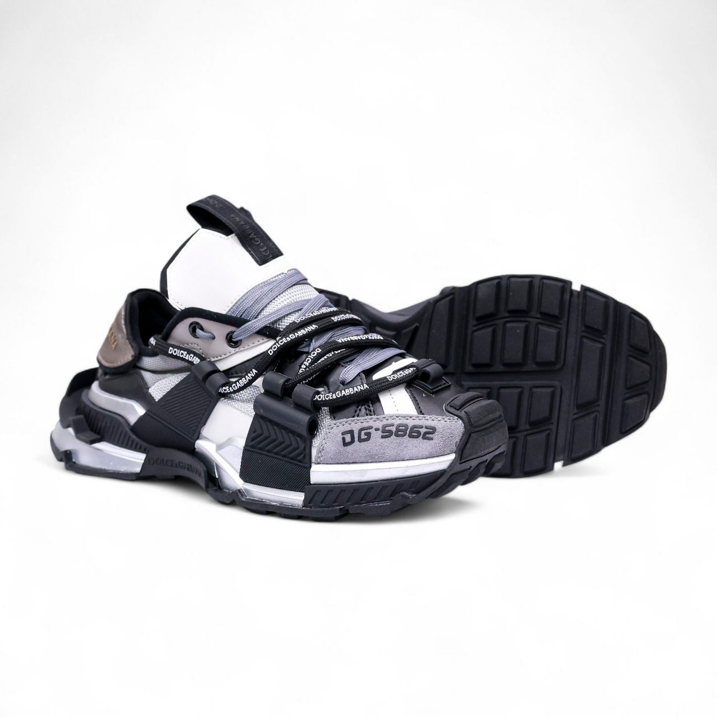 Men’s Dolce & Gabbana Low Top Space Lace Up Sneakers DG - in Gray