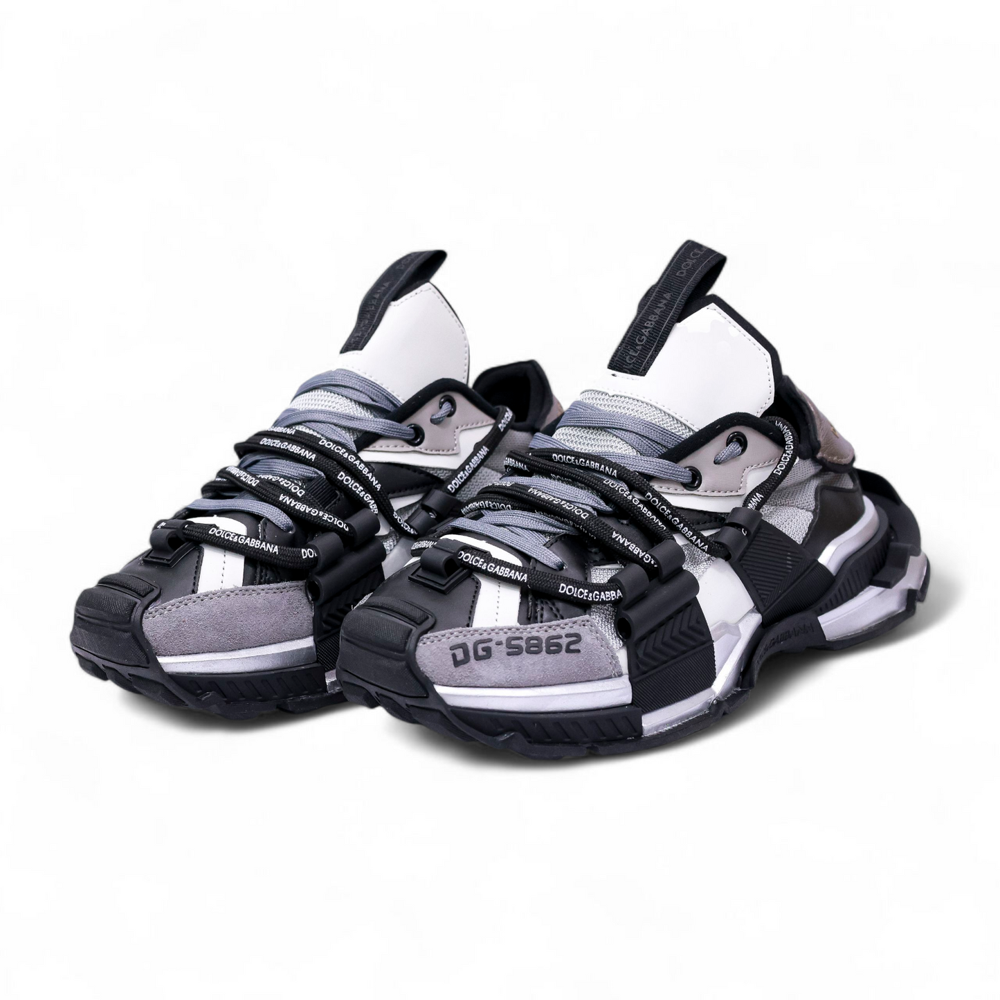 Men’s Dolce & Gabbana Low Top Space Lace Up Sneakers DG - in Gray