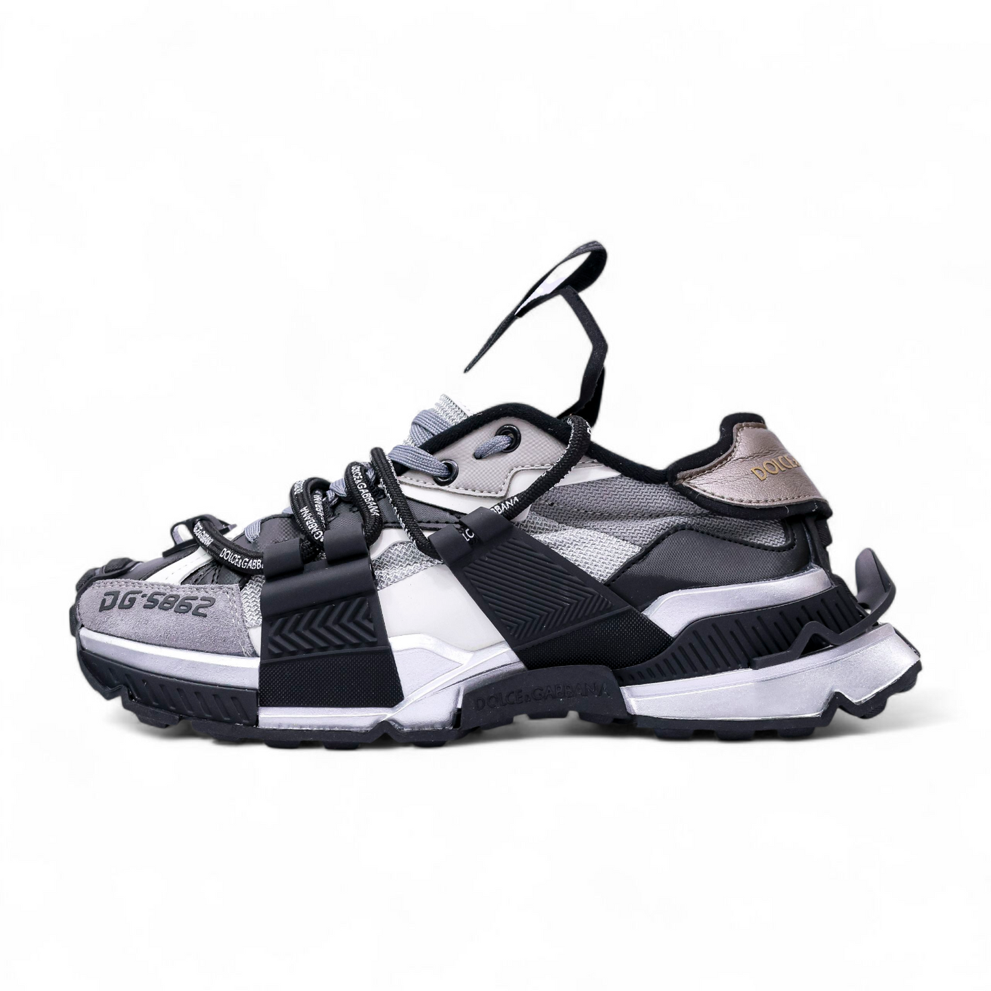 Men’s Dolce & Gabbana Low Top Space Lace Up Sneakers DG - in Gray