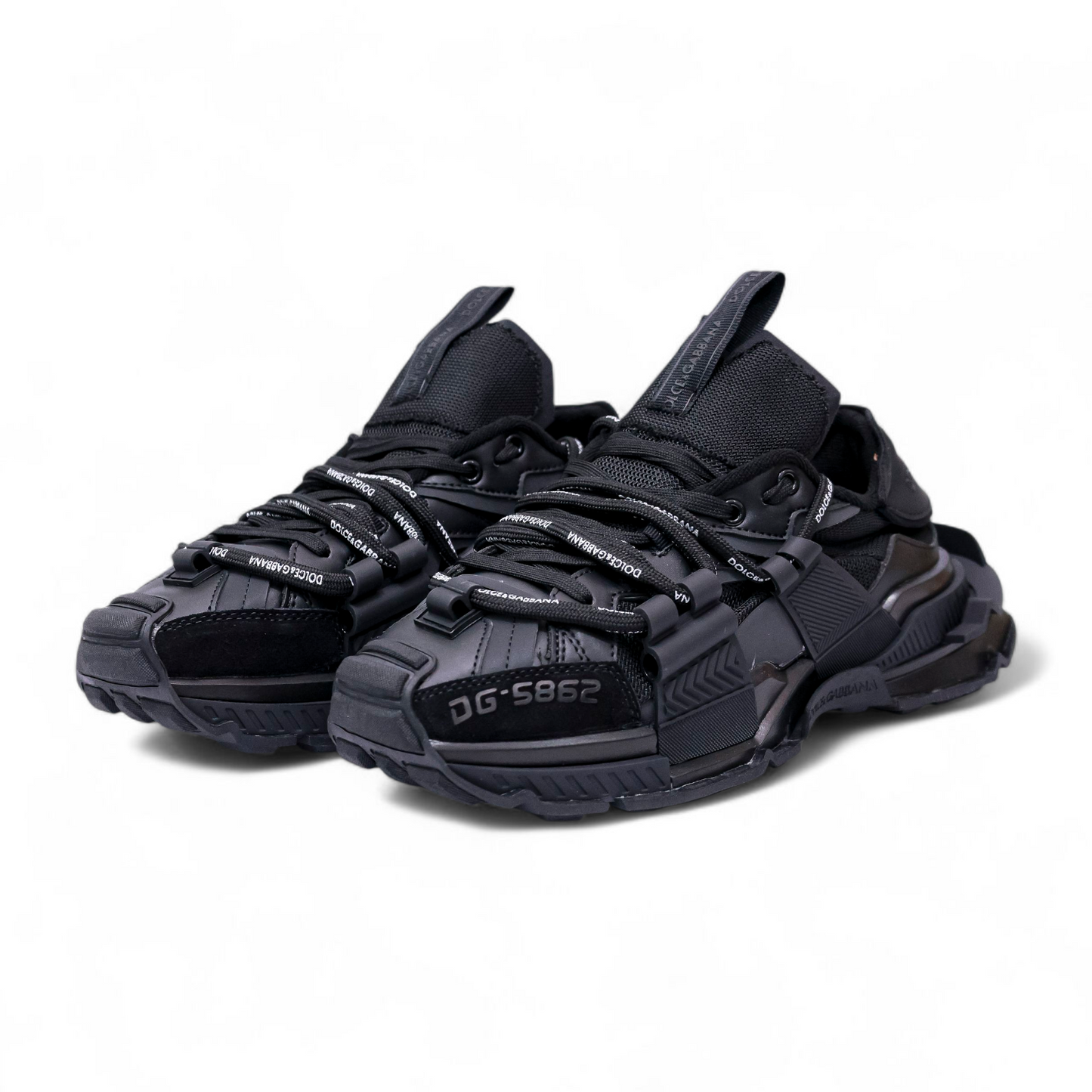 Men’s Dolce & Gabbana Low Top Space Lace Up Sneakers DG - in Black