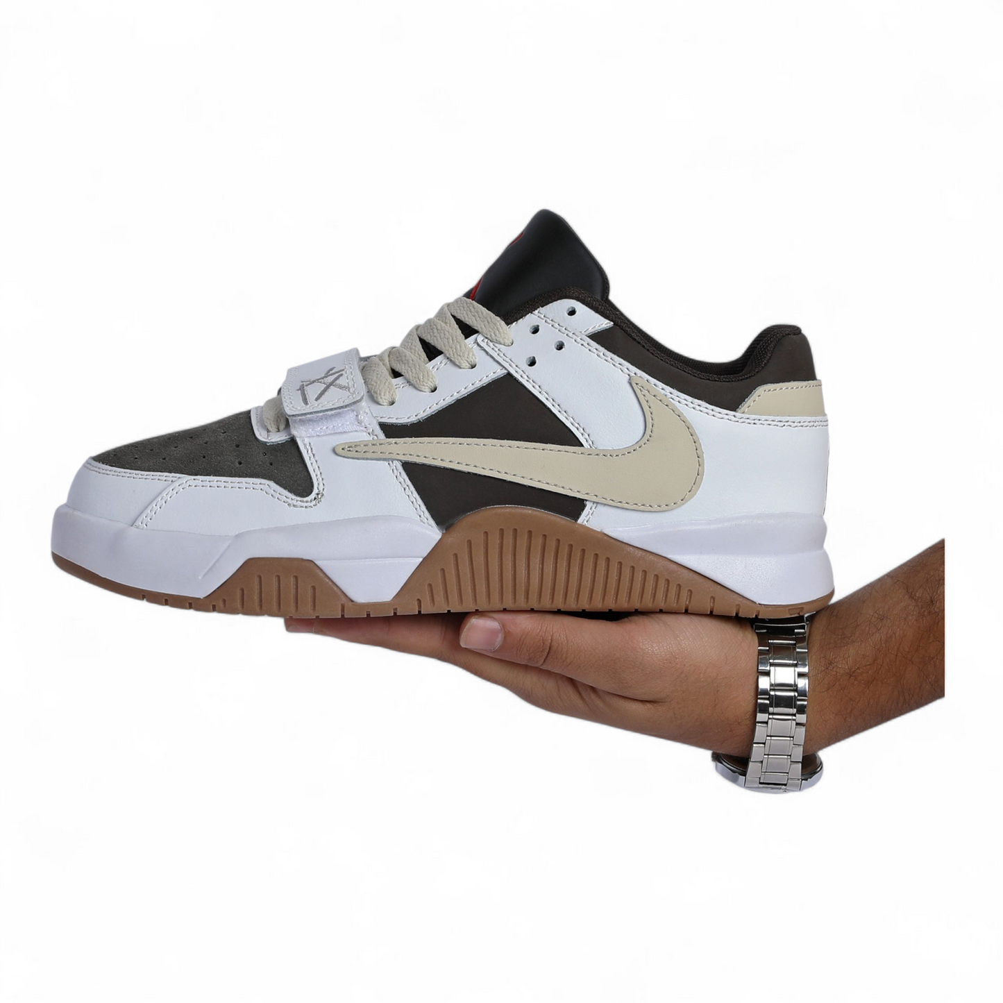 Travis Scott x Jordan Jumpman Jack TR 'Taupe Haze' sneaker. - AIR-20- in White×brown