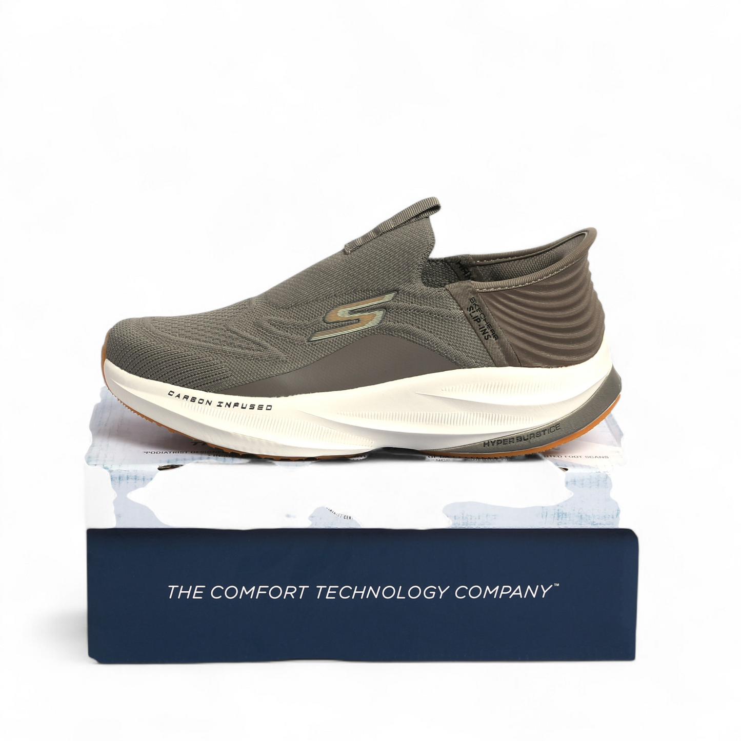 Skechers Slip-Ins – Hyper Burst • Carbon Infused • Goodyear HyperArc Comfort - S4 - in Beige