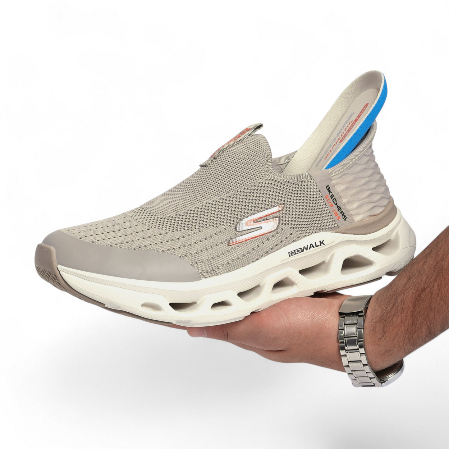 Skechers GO RUN Max Slip‑In – Comfort Meets Performance - OL - in Beige