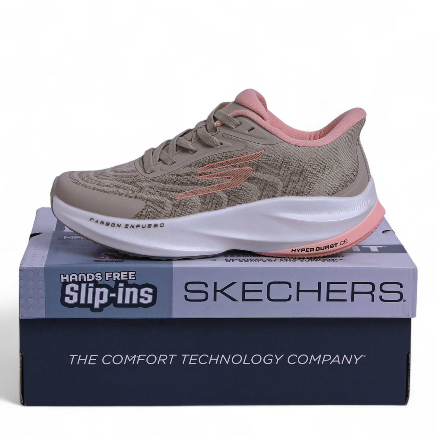 Skechers Slip-Ins – Hyper Burst Ice, Carbon Infused & Hyper Arc Comfort - WE - in Beige