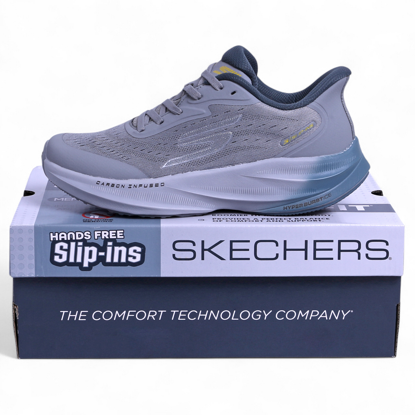 Skechers Slip-Ins – Hyper Burst Ice, Carbon Infused & Hyper Arc Comfort - HY - in Grey