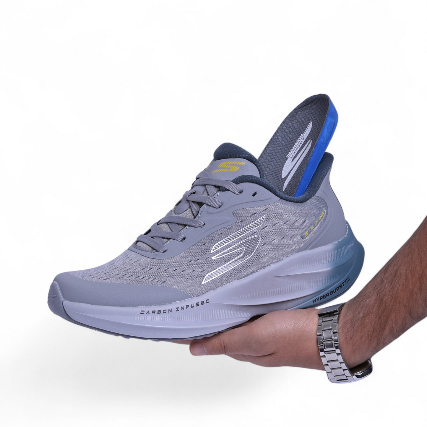 Skechers Slip-Ins – Hyper Burst Ice, Carbon Infused & Hyper Arc Comfort - HY - in Grey