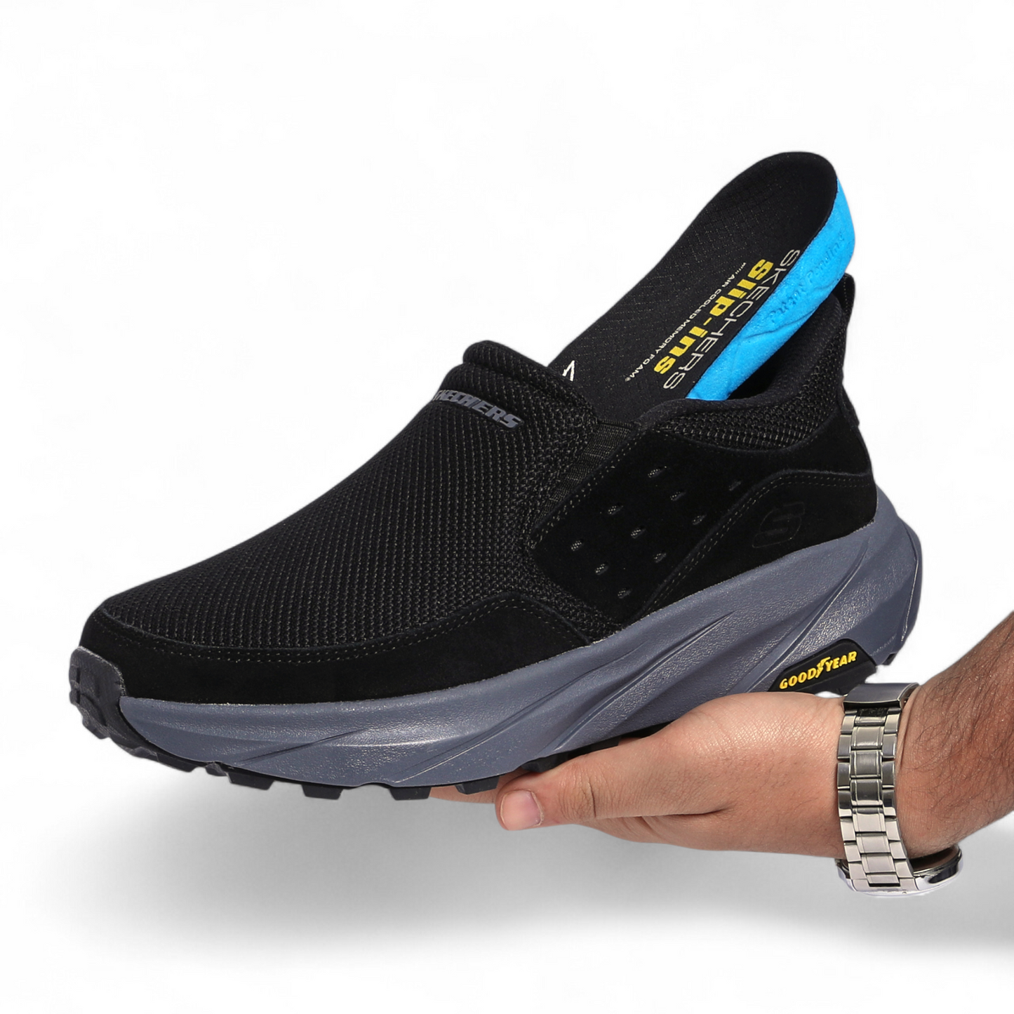 Skechers Slip-Ins with Air Cooled Memory Foam – Easy Comfort, All-Day Support - FR - in Black