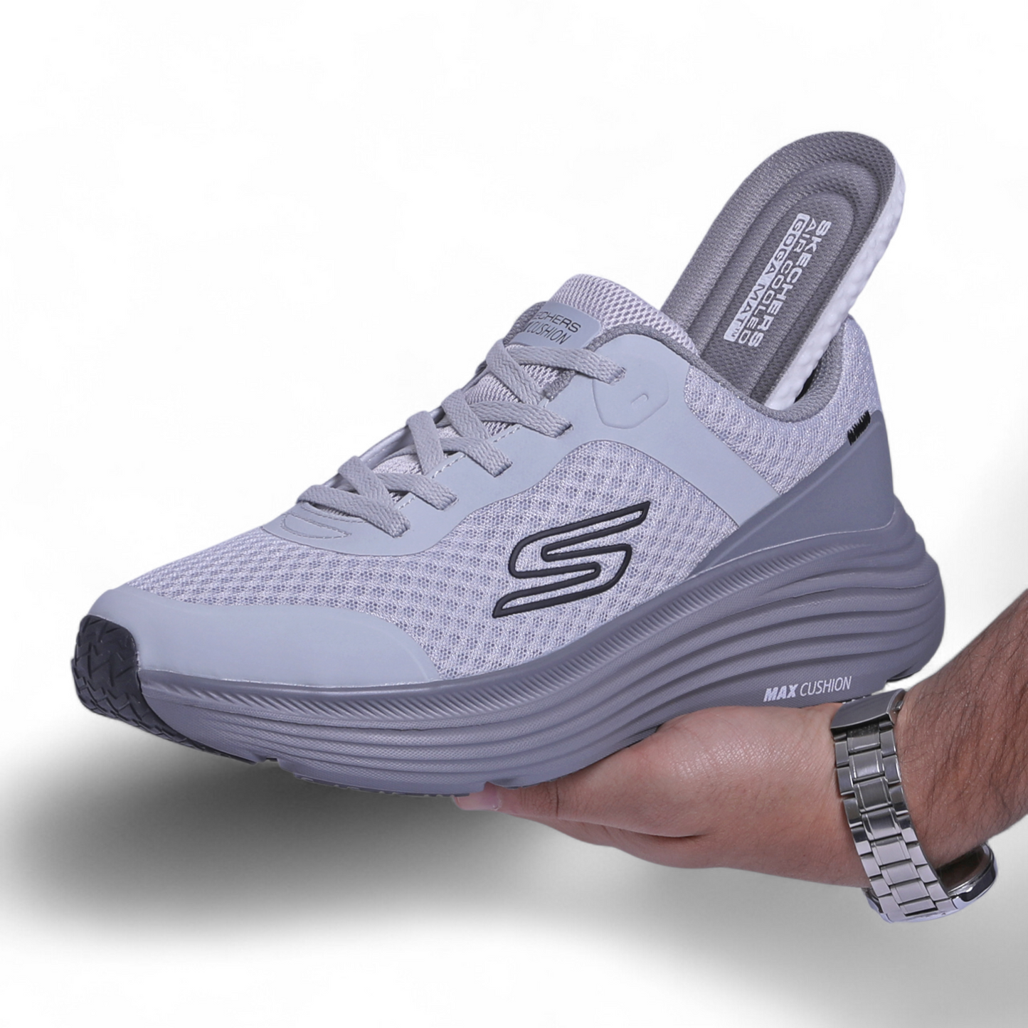 Skechers Max Cushioning Elite – Air-Cooled Goga Mat Comfort - AF - in Gray