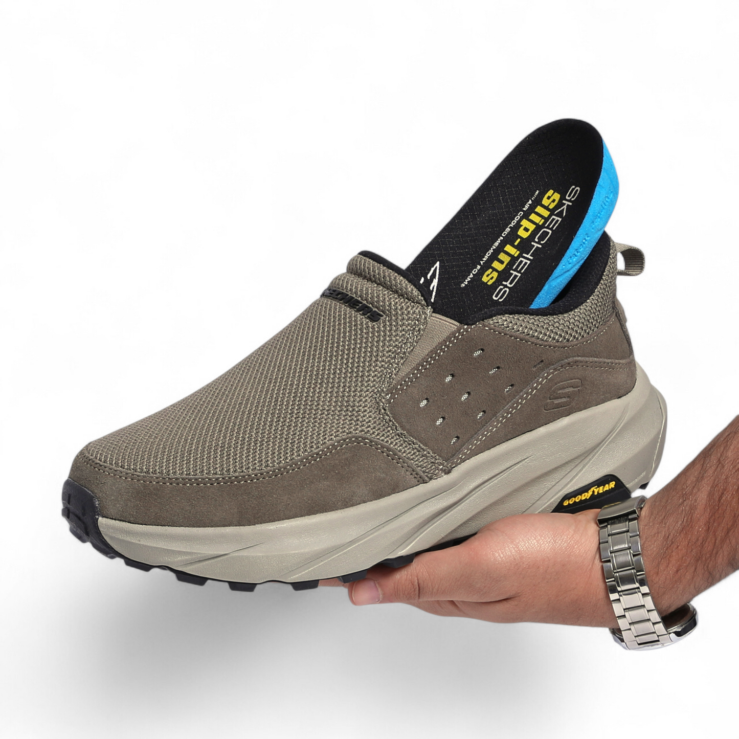 Skechers Slip-Ins with Air Cooled Memory Foam – Easy Comfort, All-Day Support - FR - in Beige