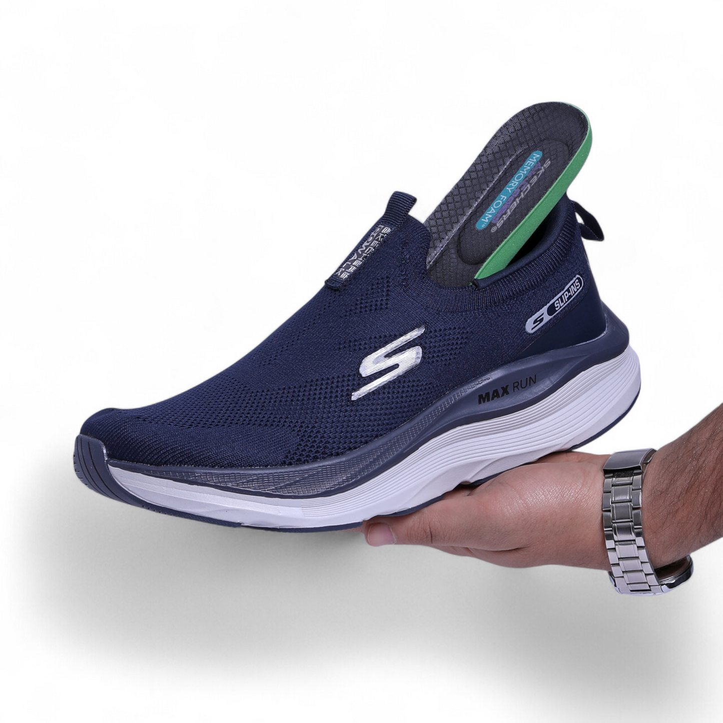 Skechers GO-Walk Max Run Slip-Ins – Effortless Comfort & Everyday Motion - S1 - in Navy