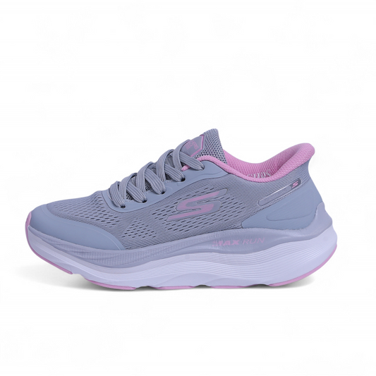 SKECHERS MAX-RUN SLIP-INS –  Comfort & Performance - W5 - in Grey×pink