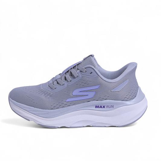 SKECHERS MAX-RUN SLIP-INS –  Comfort & Performance - W5 - in Grey×purble