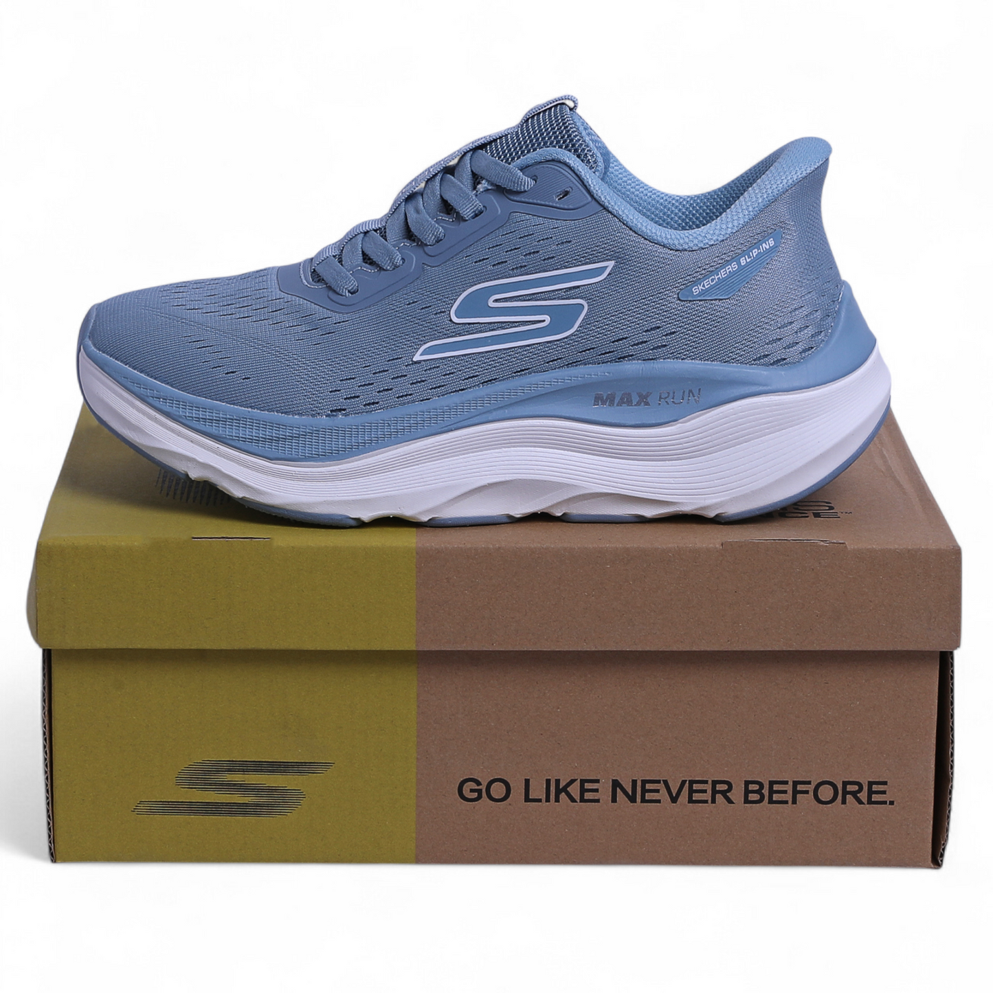 SKECHERS MAX-RUN SLIP-INS –  Comfort & Performance - W5 - in Sky