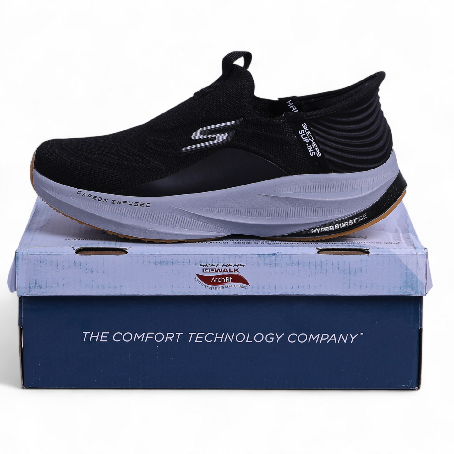 Skechers Slip-Ins – Hyper Burst • Carbon Infused • Goodyear HyperArc Comfort - S4 - in Black