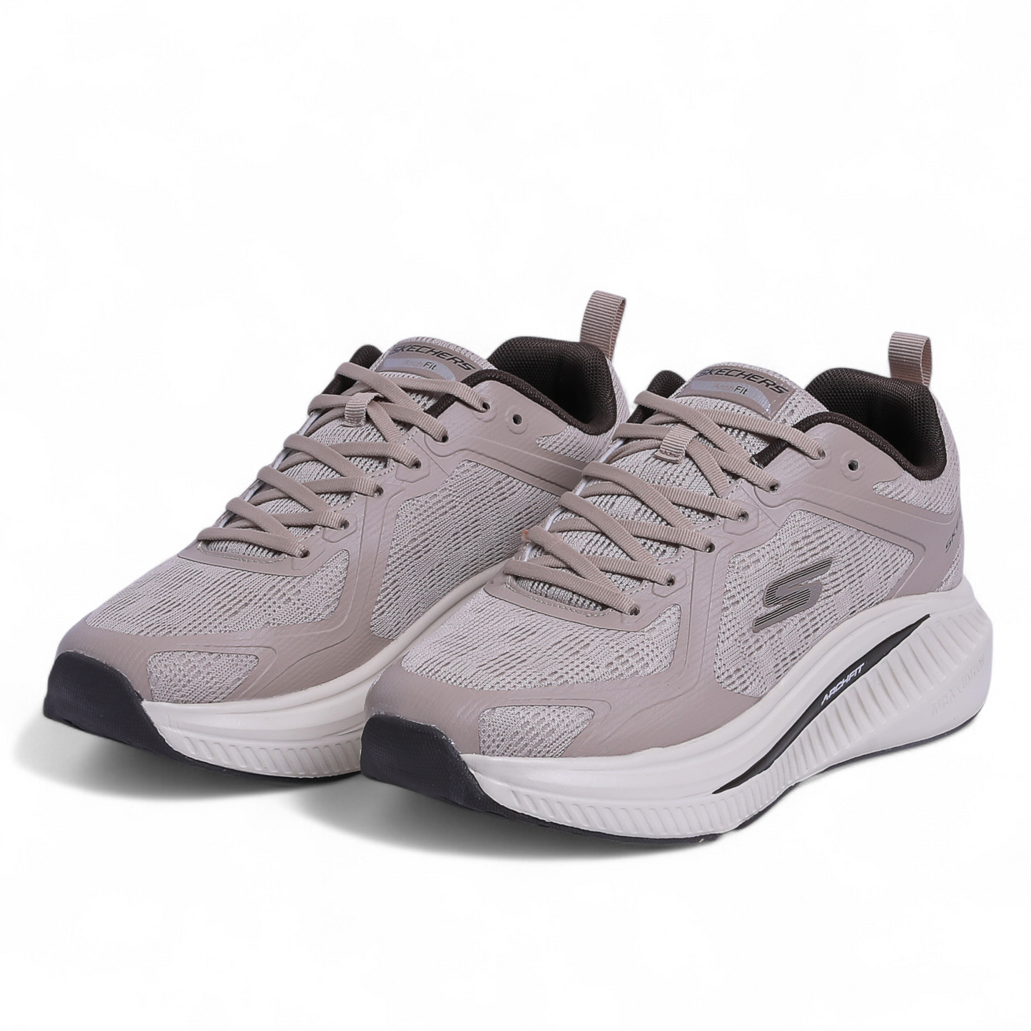 Skechers Go Run Max Cushioning Arch Fit – Superior Comfort & Support - CU - in Beige