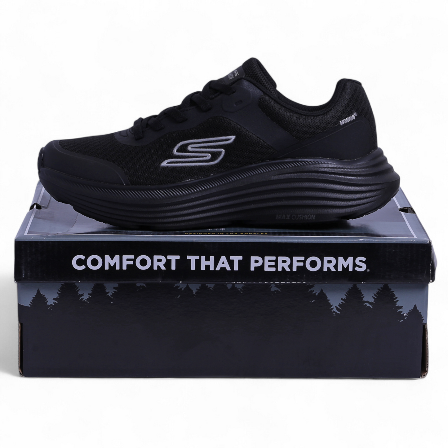 Skechers Max Cushioning Elite – Air-Cooled Goga Mat Comfort - AF - in Black