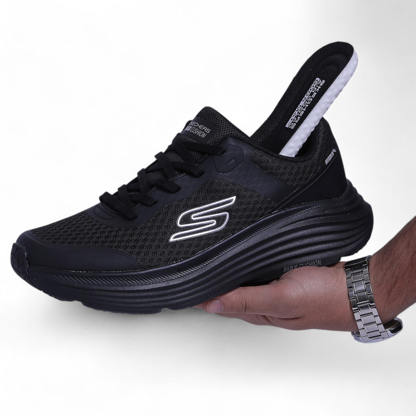 Skechers Max Cushioning Elite – Air-Cooled Goga Mat Comfort - AF - in Black