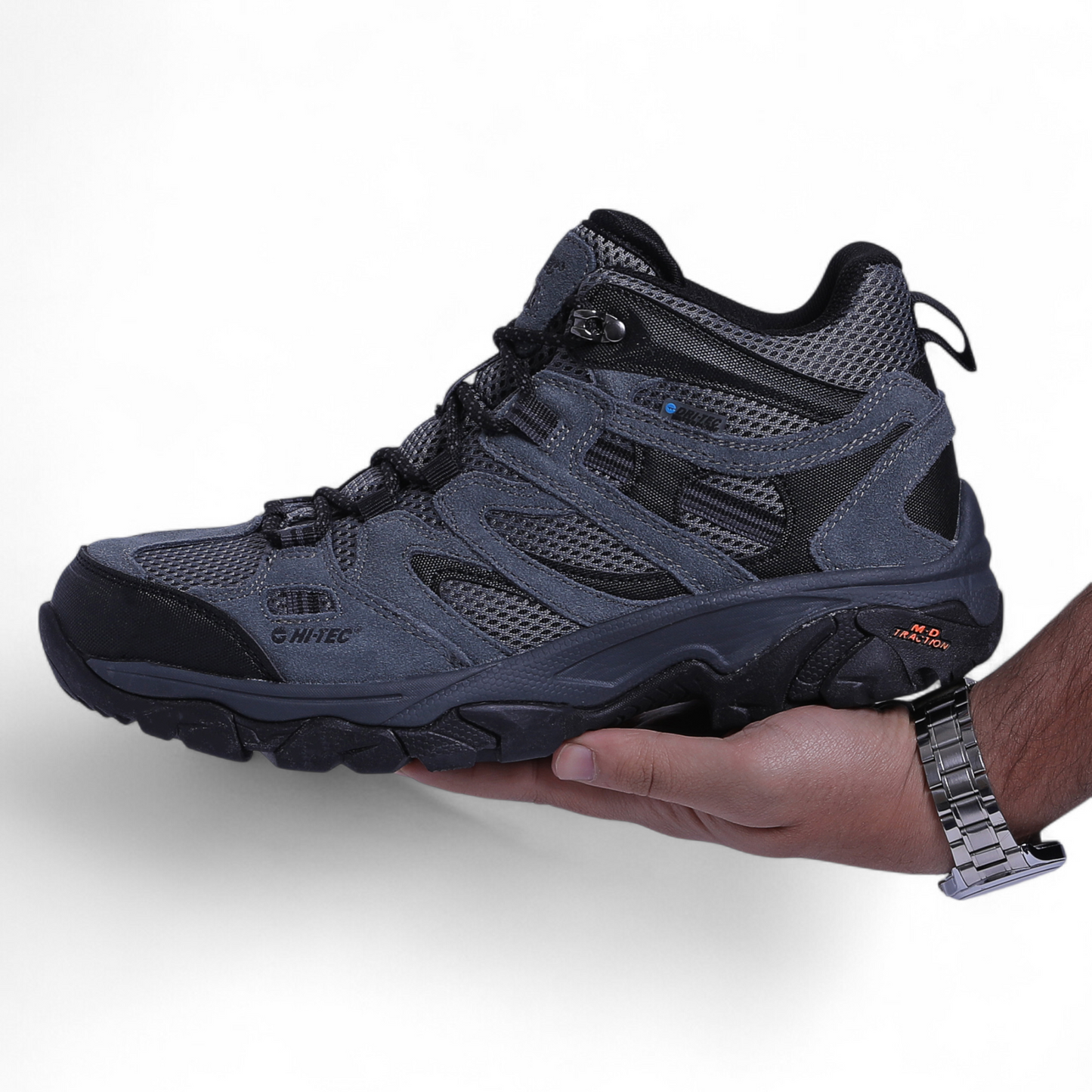 HI-TEC Ravus Mid Hiking Boots for Men – Reliable Support for Every Trail - Hi - in Grey