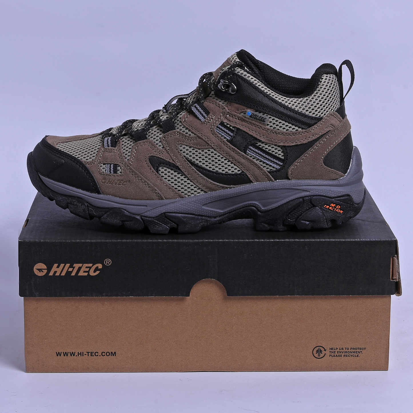 HI-TEC Ravus Mid Hiking Boots for Men – Reliable Support for Every Trail - Hi - in Beige