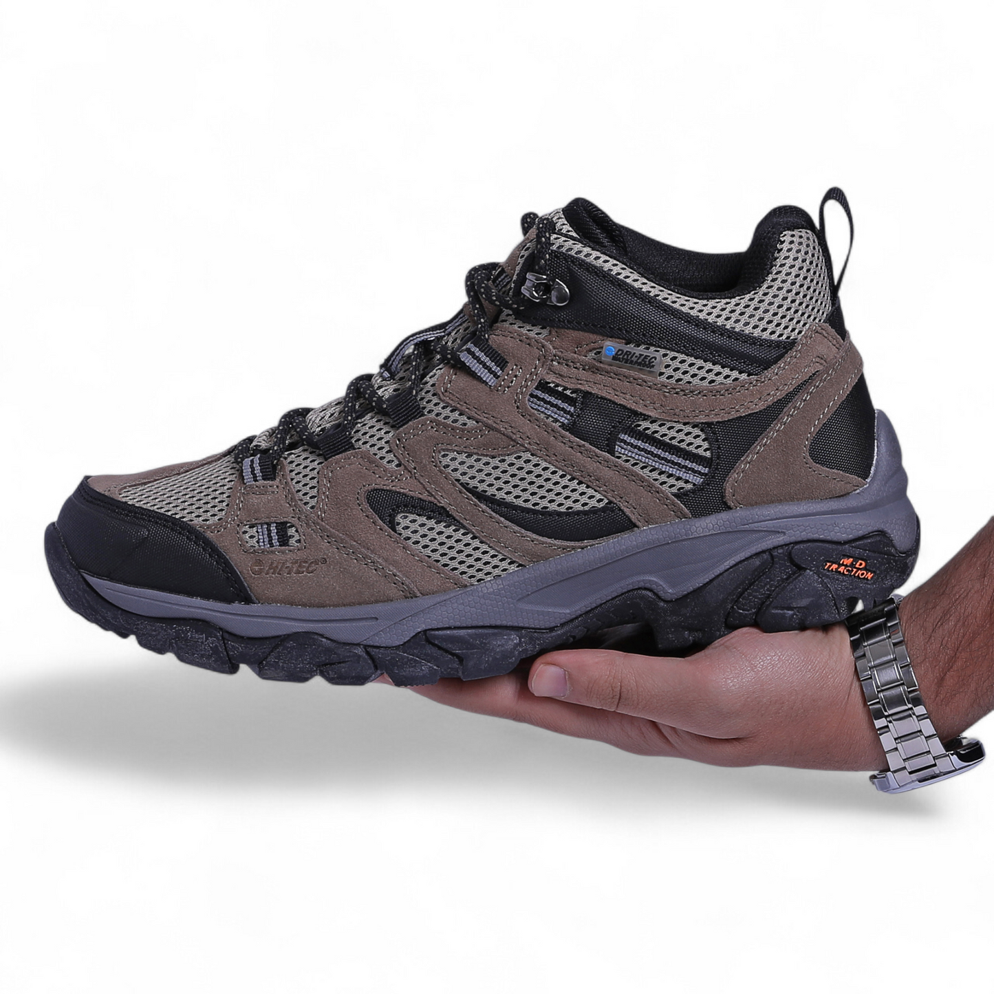 HI-TEC Ravus Mid Hiking Boots for Men – Reliable Support for Every Trail - Hi - in Beige