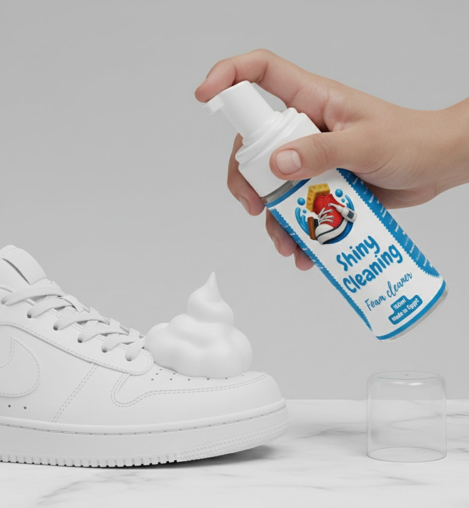 Shiny Cleaning Foam Shoe Cleaner – 150 ml (With Brush & Cloth Set)