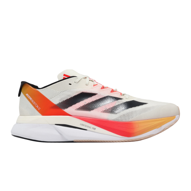 Adidas Adizero Boston 12 - Performance Running Shoes - TON - in White×orange