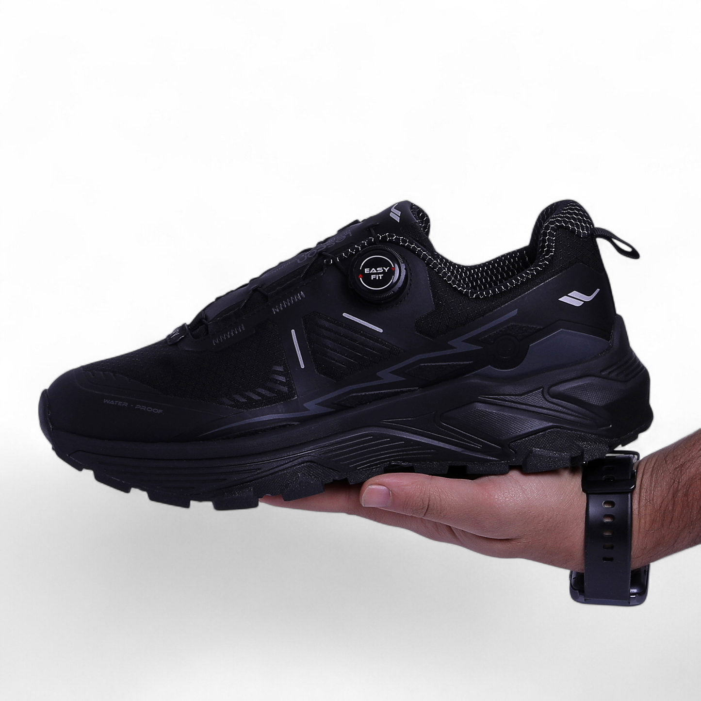 LESCON Waterproof Easy Fit Sneakers – Comfort Meets All-Weather Performance  - LES - in Black