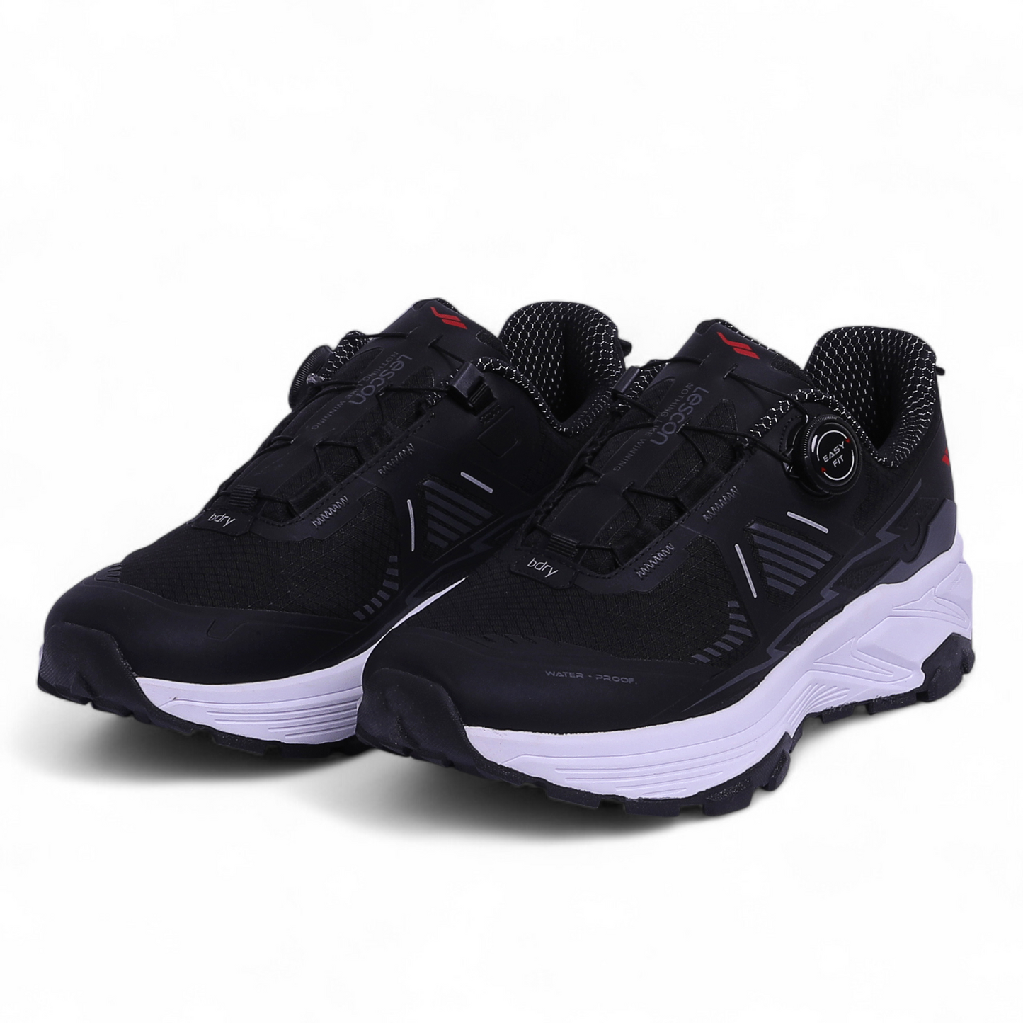 LESCON Waterproof Easy Fit Sneakers – Comfort Meets All-Weather Performance  - LES - in Black×white
