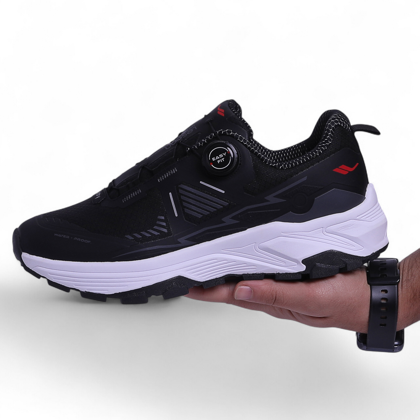 LESCON Waterproof Easy Fit Sneakers – Comfort Meets All-Weather Performance  - LES - in Black×white