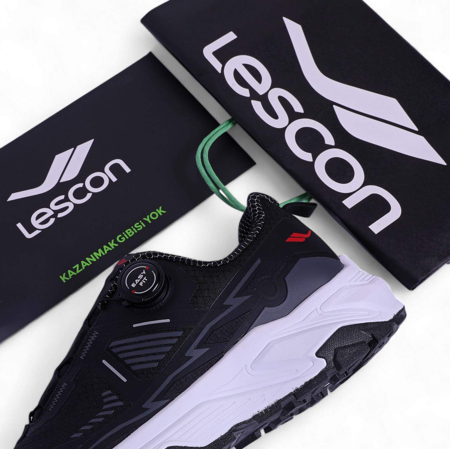 LESCON Waterproof Easy Fit Sneakers – Comfort Meets All-Weather Performance  - LES - in Black×white