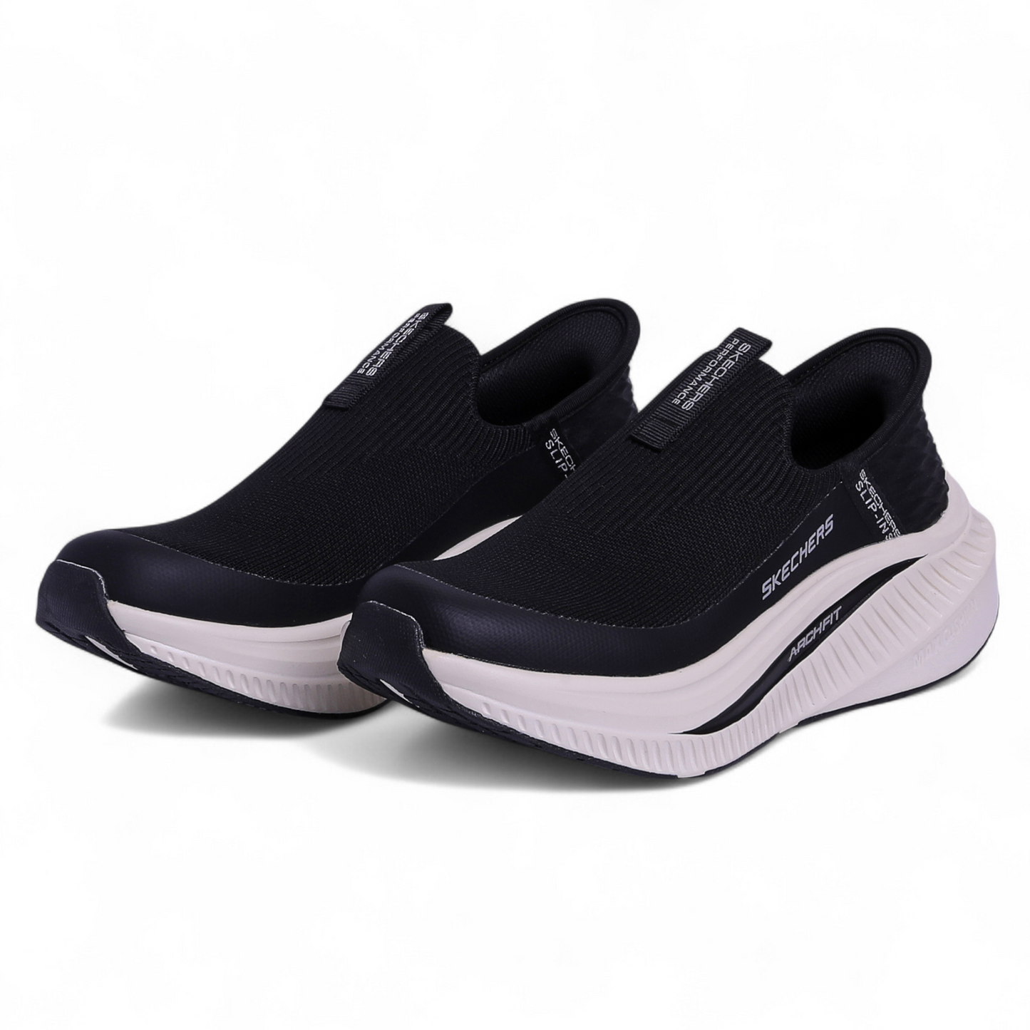 Skechers Arch Fit Max Cushion Slip-Ins – All-Day Comfort with Easy Slip-In Design - ERS - in Black
