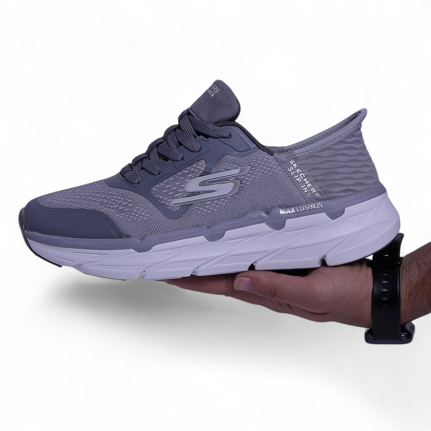 Skechers Max Cushioning Slip-ins – All-Day Comfort for Running, Walking & Athletic Life - CYC - in Grey