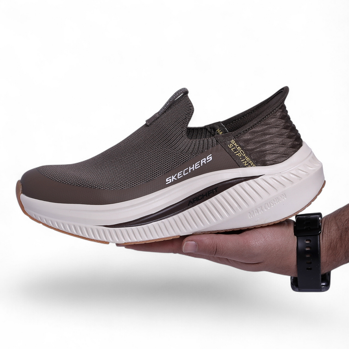 Skechers Arch Fit Max Cushion Slip-Ins – All-Day Comfort with Easy Slip-In Design - ERS - in Brown