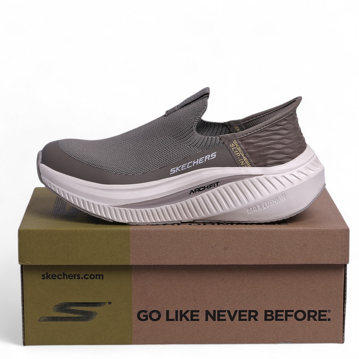 Skechers Arch Fit Max Cushion Slip-Ins – All-Day Comfort with Easy Slip-In Design - ERS - in Beige