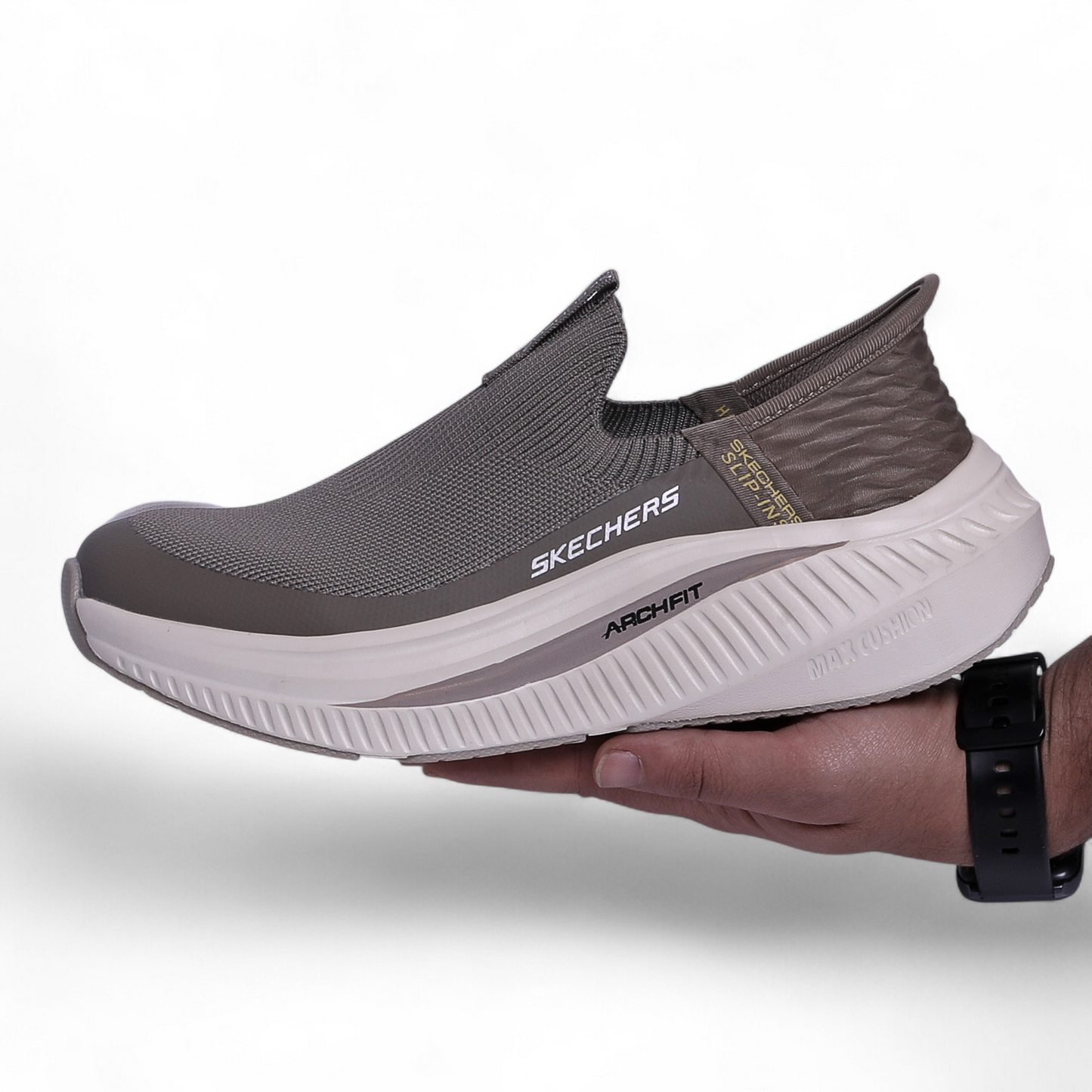 Skechers Arch Fit Max Cushion Slip-Ins – All-Day Comfort with Easy Slip-In Design - ERS - in Beige