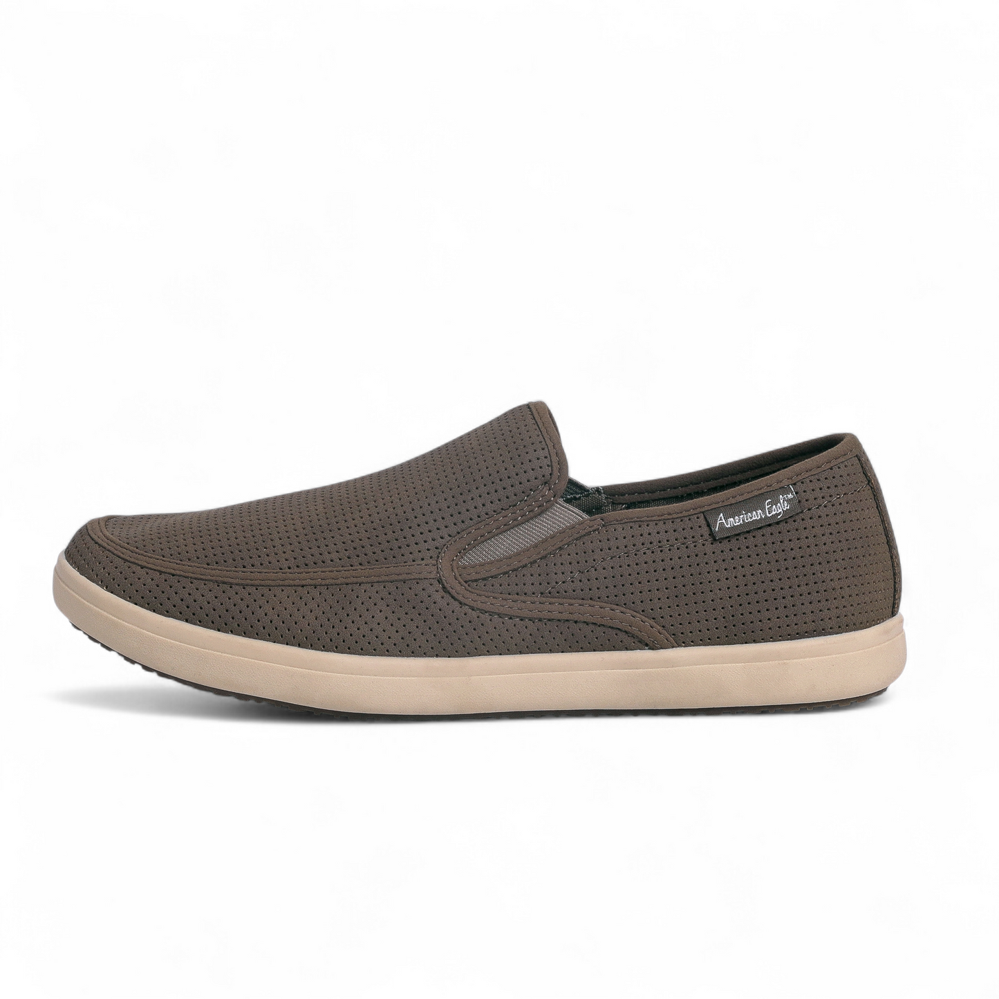 Men’s Perforated Slip-On Casual Shoes – Lightweight & Everyday Comfort - IN - in Brown